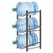 3 Tiers 5 Gallon Water Jug Holder Water Bottle Storage Rack, Dark Brown